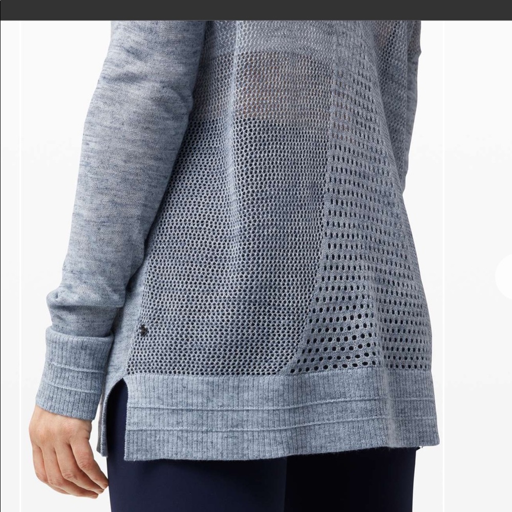 New LULULEMON Well Being Crew Sweater HSAI Blue M - Picture 3 of 4